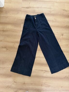 bohme Navy Wide-Leg High-Rise Pants